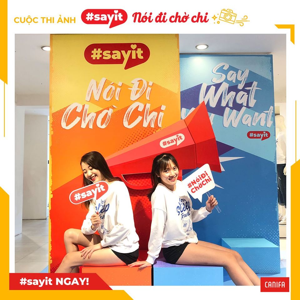 Không gian và áo phông trong chiến dịch Canifa #sayit