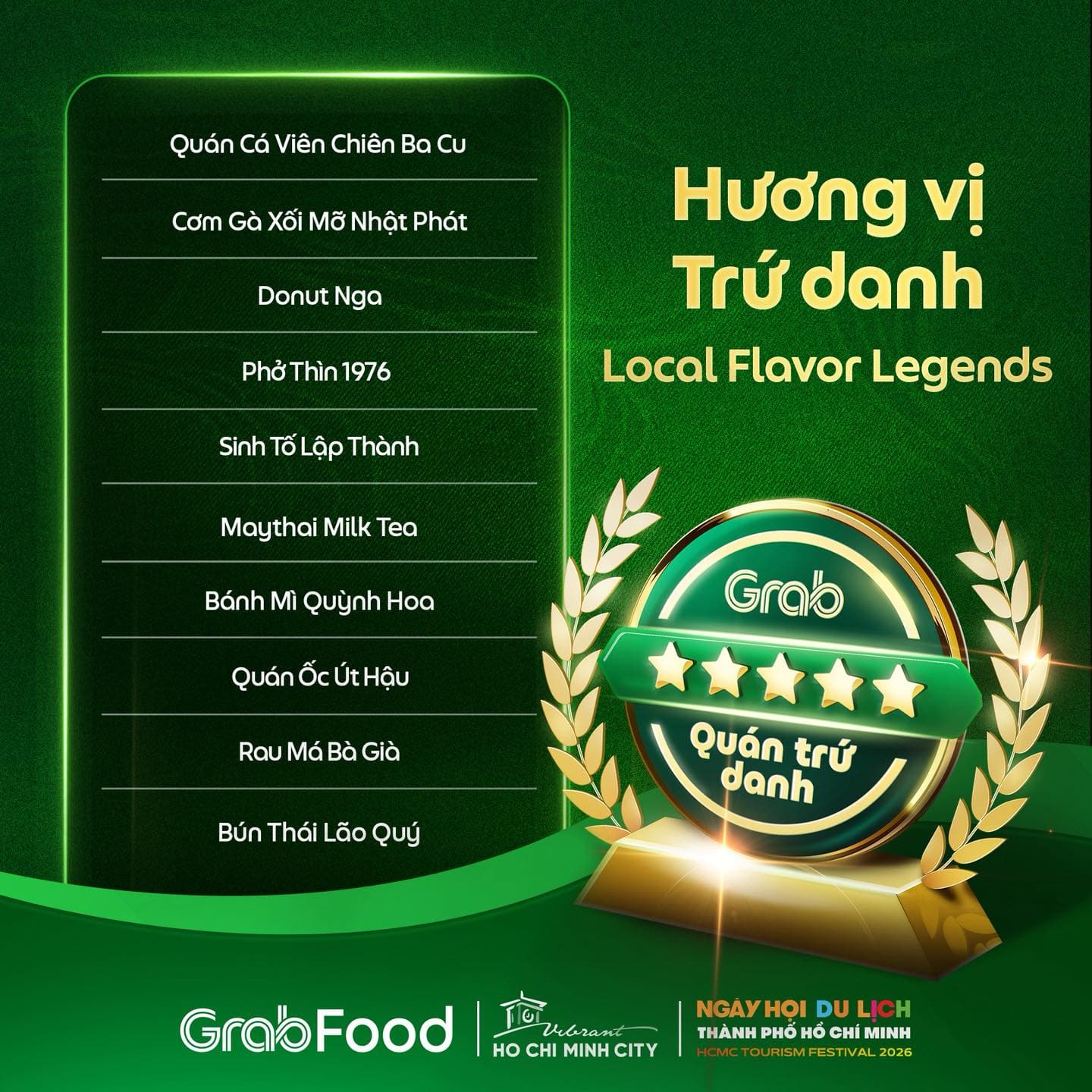 Bộ sưu tập Quán Trứ Danh của GrabFood tôn vinh món ăn địa phương