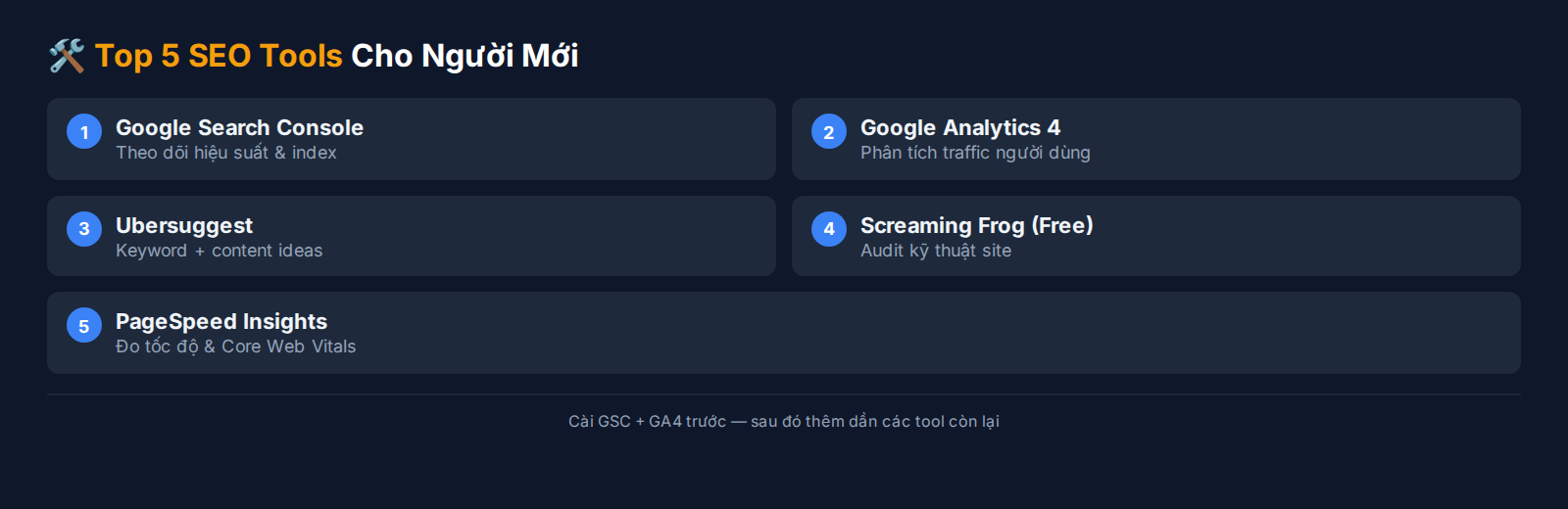 5 công cụ SEO miễn phí nên cài đặt đầu tiên