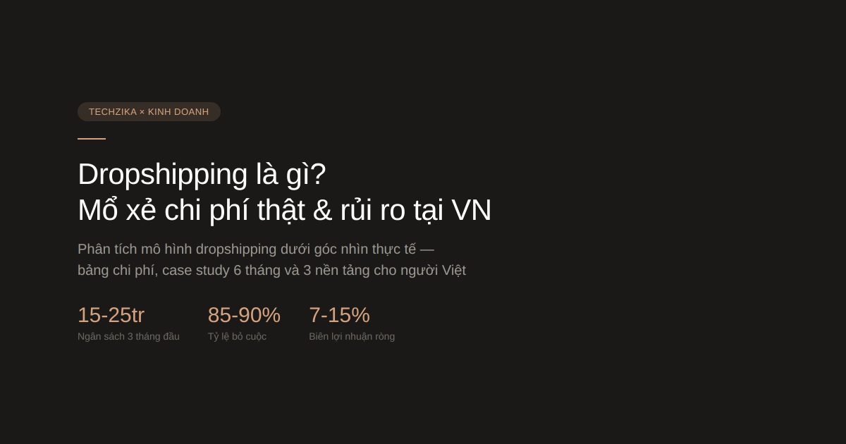 Dropshipping là gì? Mổ xẻ mô hình, chi phí thật và rủi ro tại Việt Nam 2026