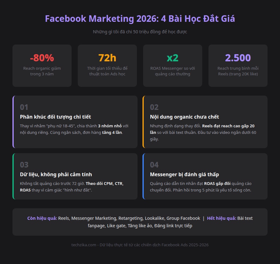 Facebook Marketing 2026 4 bài học