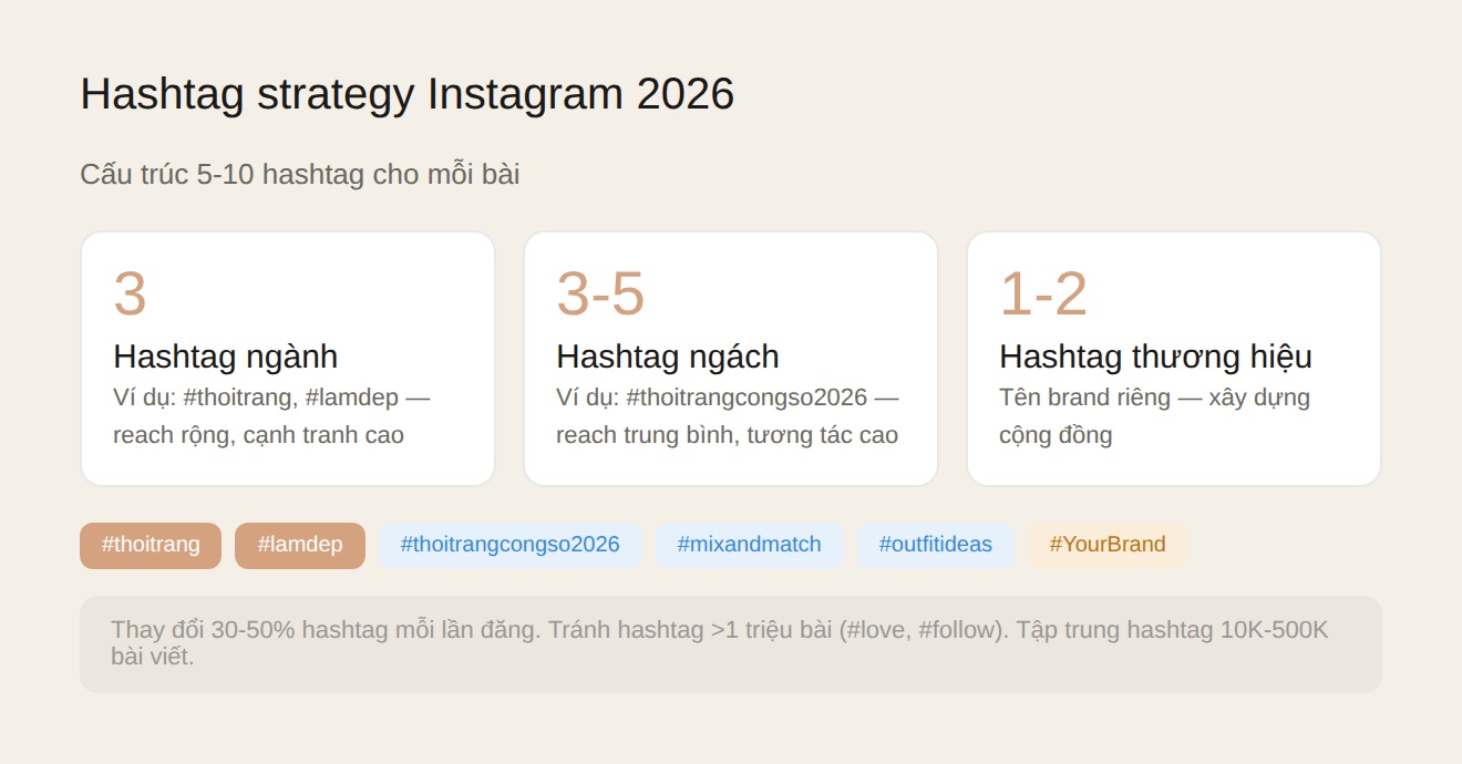 Hashtag strategy Instagram 2026