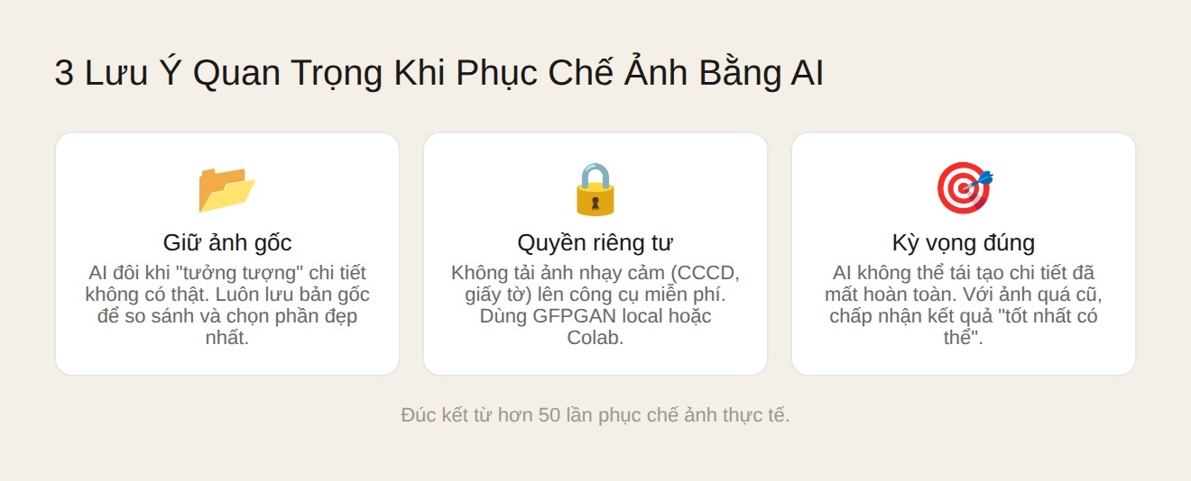 3 lưu ý phục chế ảnh AI