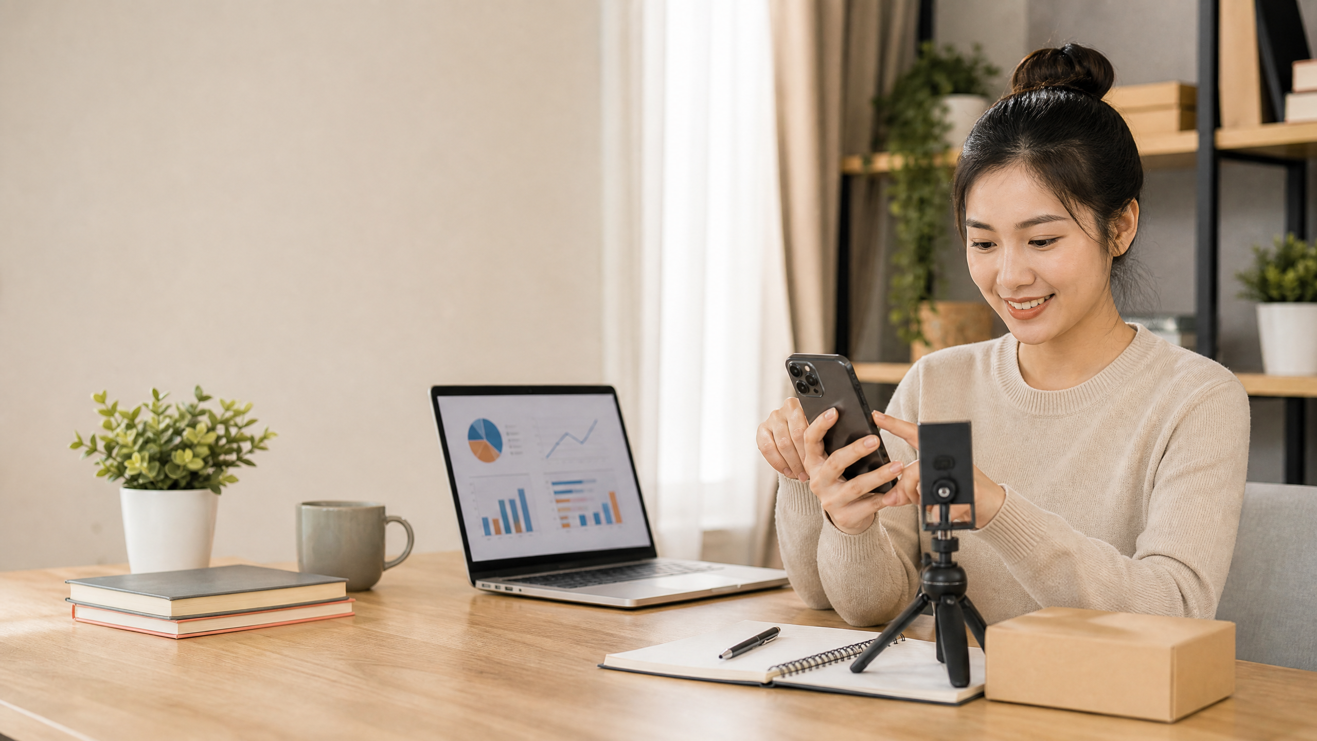 Kiếm tiền online bằng điện thoại với quy trình tạo nội dung và theo dõi kết quả