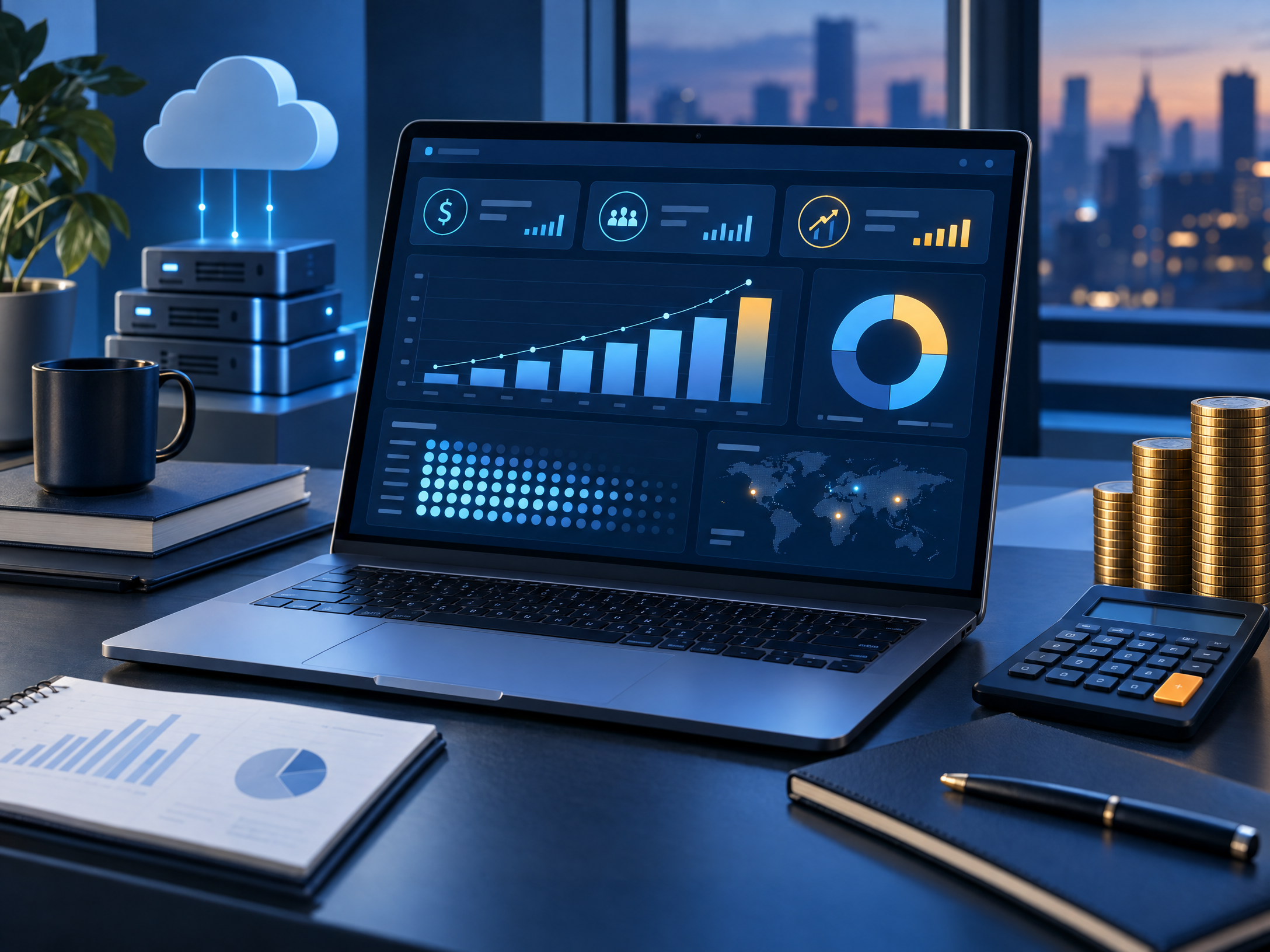 Dashboard minh họa Unit Economics SaaS với MRR, retention, cohort và chi phí phục vụ