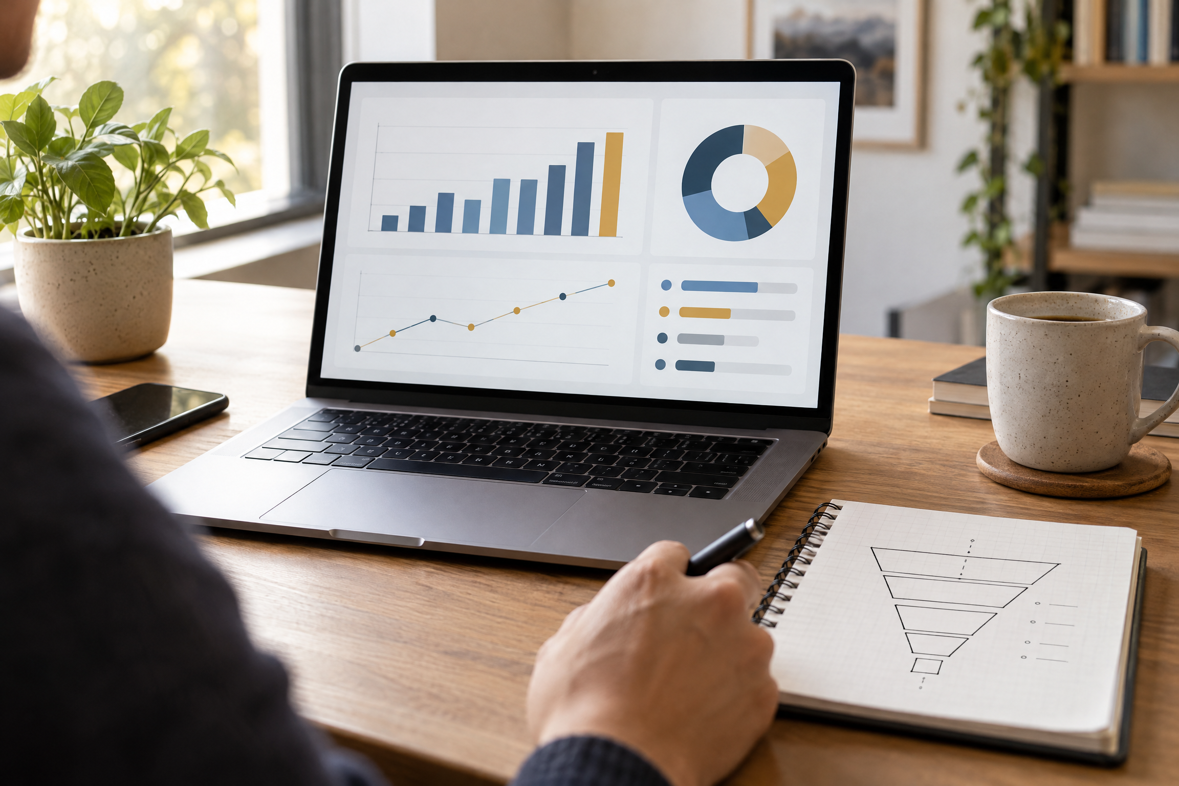 Minh họa đo lường khả năng hiển thị AI search bằng dashboard phân tích