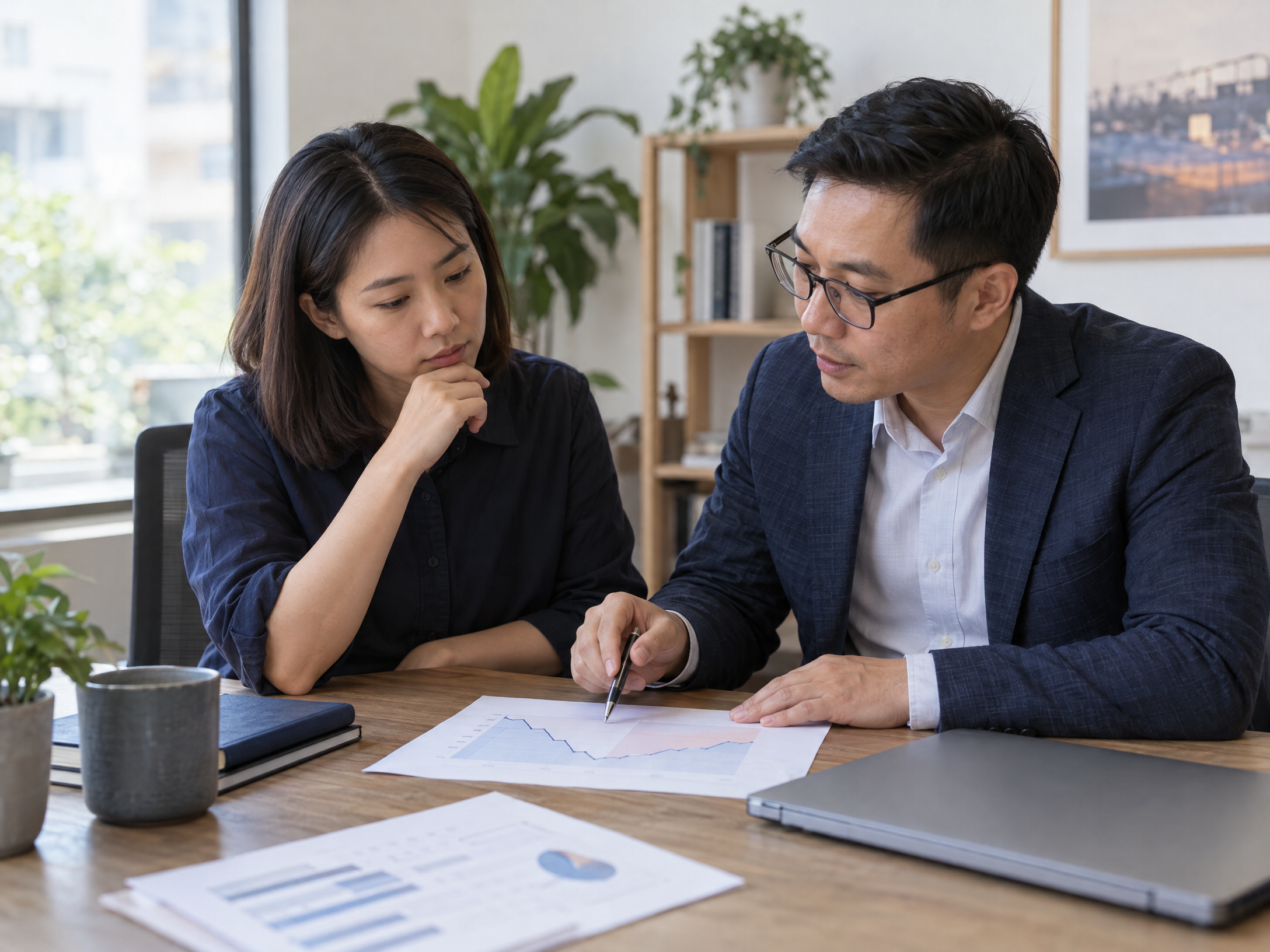 Nhà sáng lập và cố vấn cùng rà soát dự báo dòng tiền startup