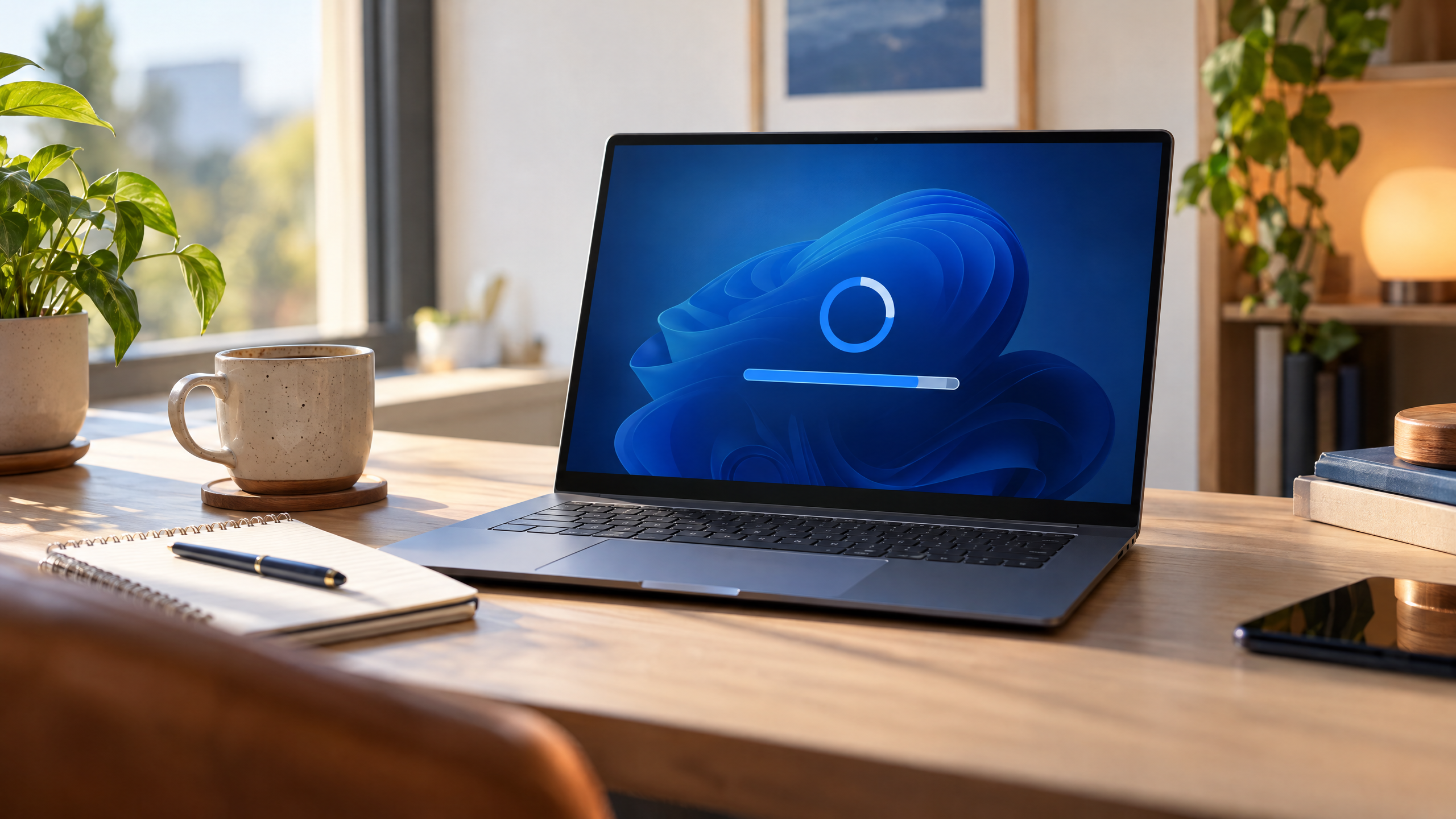 Máy tính xách tay đang chuẩn bị cập nhật Windows 11 26H2