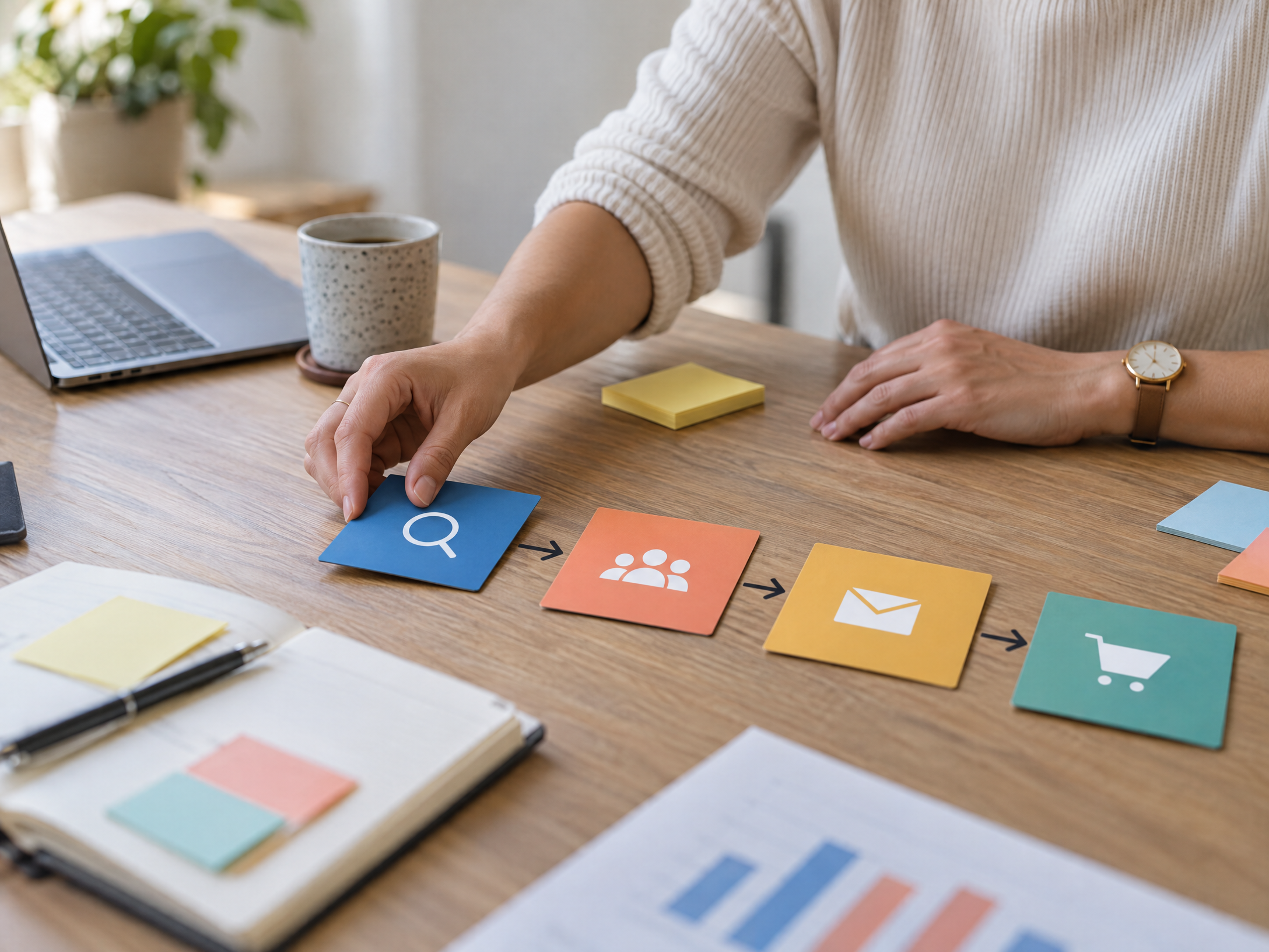 Marketer sắp xếp các điểm chạm tìm kiếm mạng xã hội email và truy cập trực tiếp